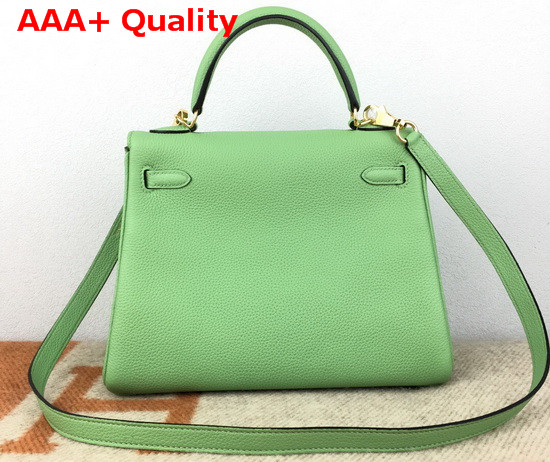 Hermes Kelly 25 in Apple Green Togo Calfskin Replica