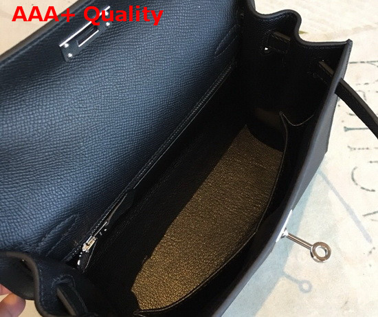 Hermes Kelly 25 in Black Epsom Calfskin Replica