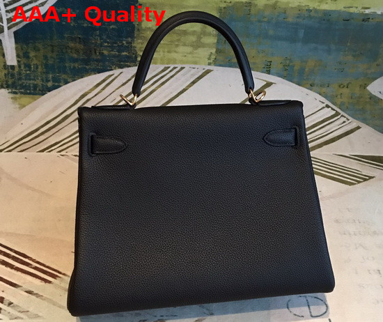 Hermes Kelly 25 in Black Togo Calfskin Replica