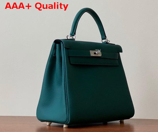 Hermes Kelly 25 in Dark Green Togo Calfskin Replica