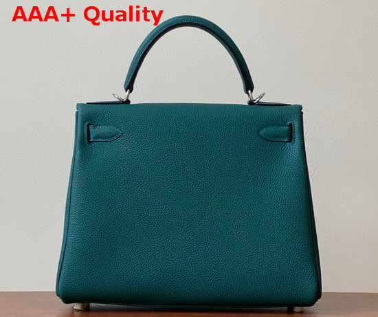 Hermes Kelly 25 in Dark Green Togo Calfskin Replica