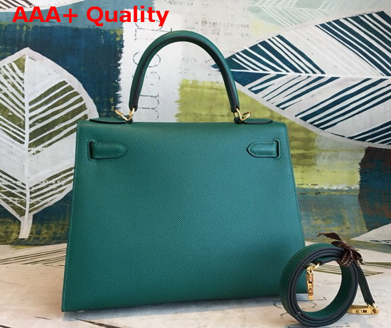 Hermes Kelly 25 in Emerald Green Epsom Calfskin Replica