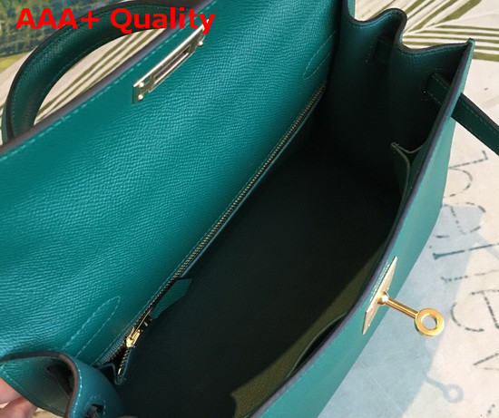 Hermes Kelly 25 in Emerald Green Epsom Calfskin Replica