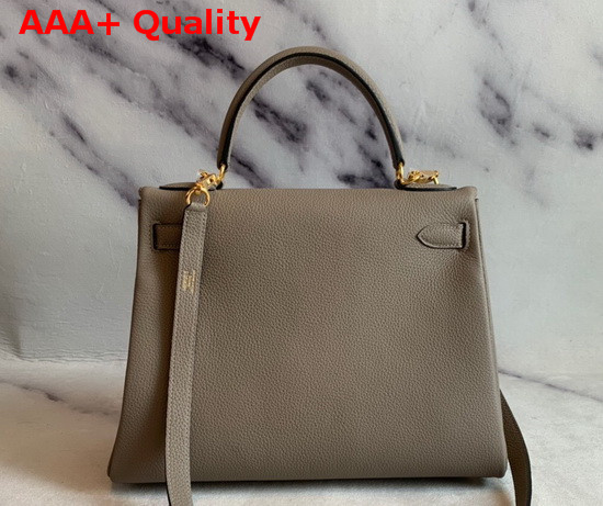 Hermes Kelly 25 in Gray Togo Calfskin Replica