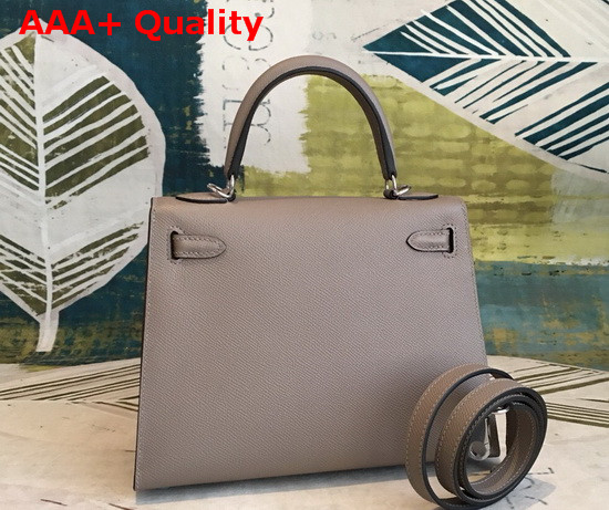 Hermes Kelly 25 in Grey Epsom Calfskin Replica