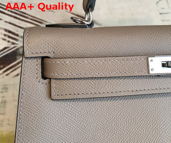 Hermes Kelly 25 in Grey Epsom Calfskin Replica