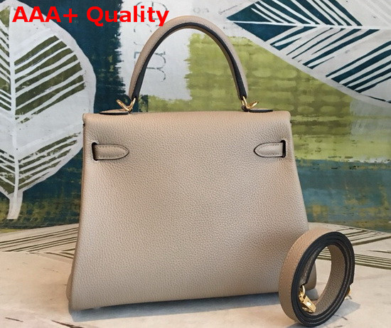 Hermes Kelly 25 in Light Grey Togo Calfskin Replica