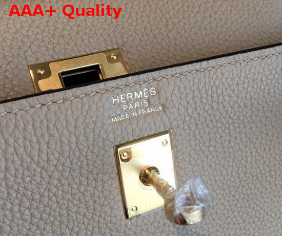 Hermes Kelly 25 in Light Grey Togo Calfskin Replica