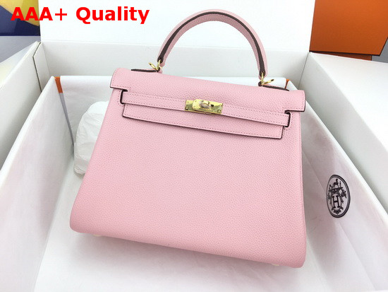 Hermes Kelly 25 in Light Pink Togo Calfskin Replica