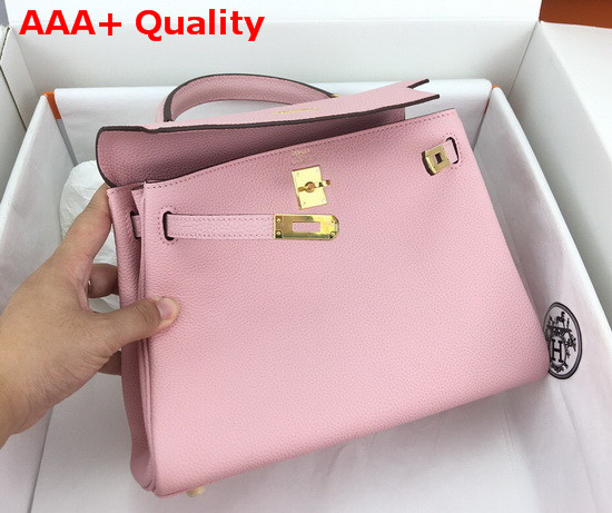 Hermes Kelly 25 in Light Pink Togo Calfskin Replica