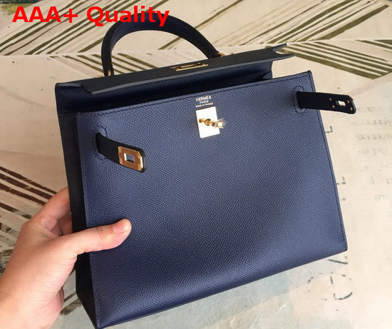 Hermes Kelly 25 in Navy Epsom Calfskin Replica