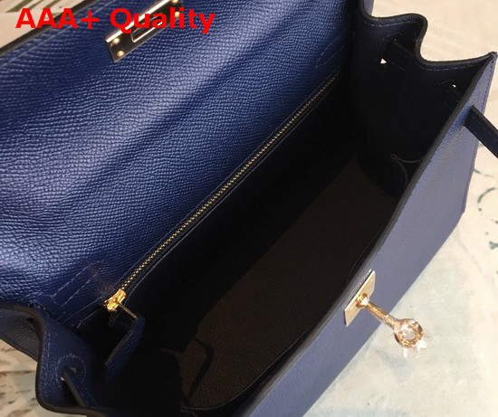 Hermes Kelly 25 in Navy Epsom Calfskin Replica