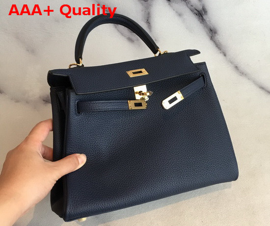 Hermes Kelly 25 in Navy Togo Calfskin Replica