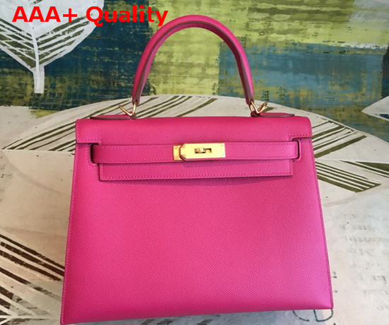 Hermes Kelly 25 in Pink Epsom Calfskin Replica