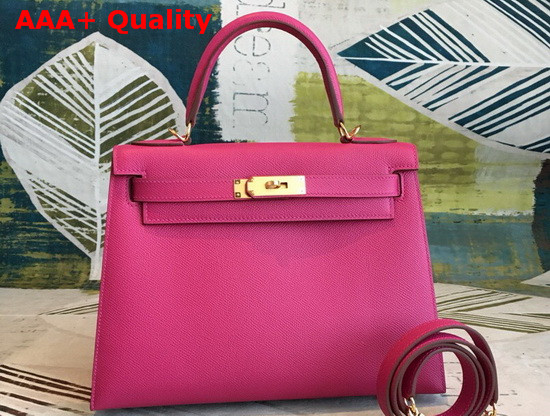 Hermes Kelly 25 in Pink Epsom Calfskin Replica