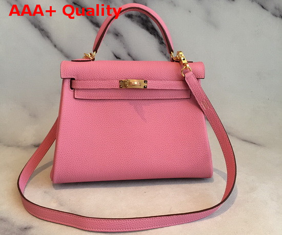 Hermes Kelly 25 in Pink Togo Calfskin Replica