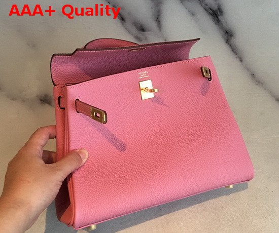 Hermes Kelly 25 in Pink Togo Calfskin Replica