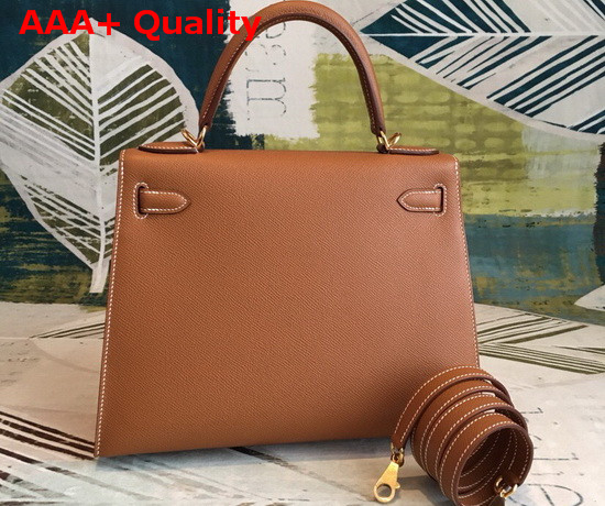 Hermes Kelly 25 in Tan Epsom Calfskin Replica