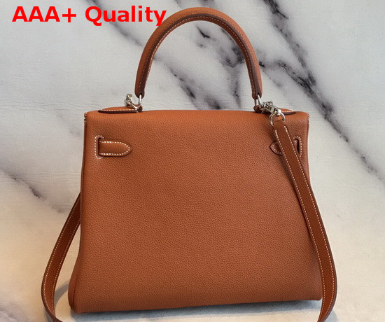 Hermes Kelly 25 in Tan Togo Calfskin Replica