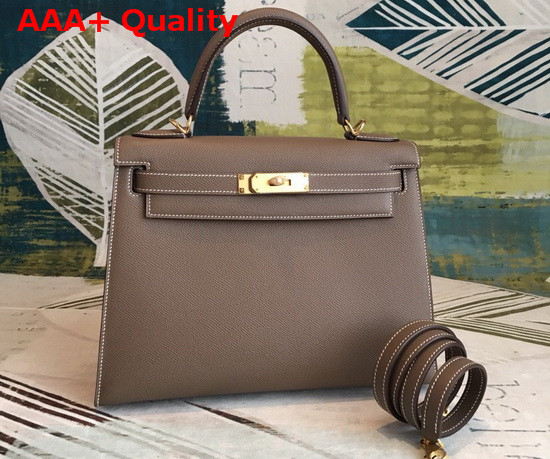 Hermes Kelly 25 in Taupe Epsom Calfskin Replica