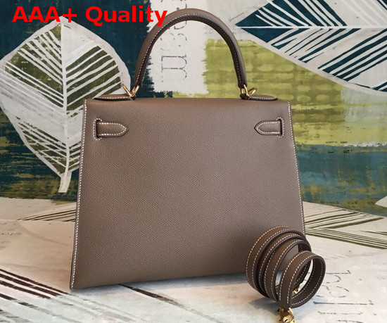 Hermes Kelly 25 in Taupe Epsom Calfskin Replica