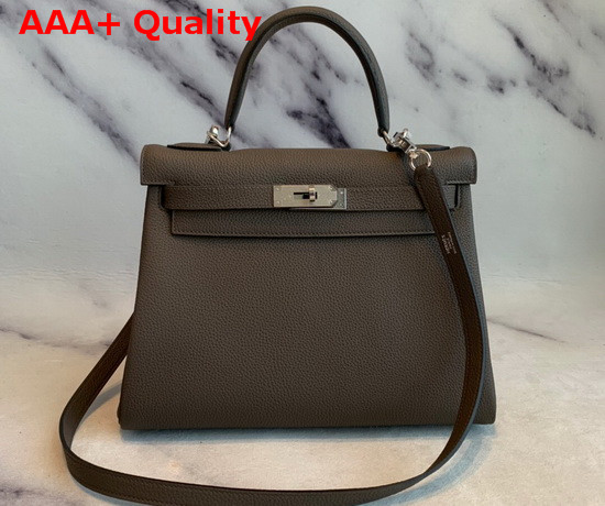 Hermes Kelly 25 in Taupe Togo Calfskin Replica