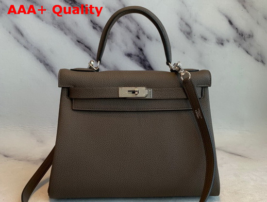 Hermes Kelly 25 in Taupe Togo Calfskin Replica