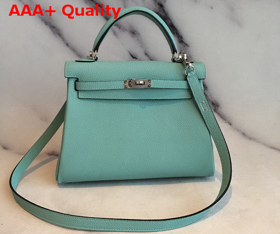 Hermes Kelly 25 in Turquoise Togo Calfskin Replica