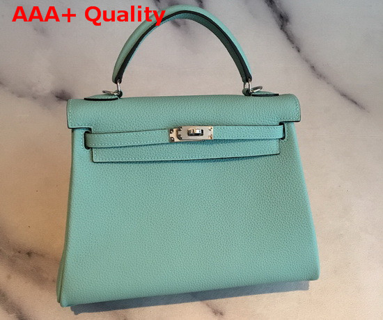 Hermes Kelly 25 in Turquoise Togo Calfskin Replica