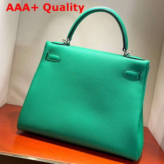 Hermes Kelly 28 Bag Green Togo Calfskin Hand Stitching Replica