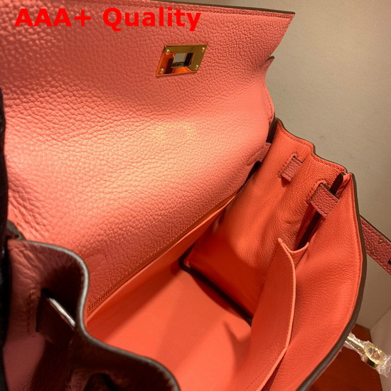 Hermes Kelly 28 Bag Pink Togo Calfskin Hand Stitching Replica