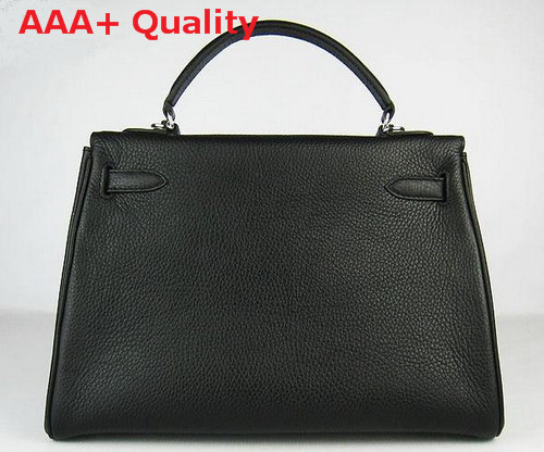 Hermes Kelly 32 Black Togo Leather Silver Hardware Replica