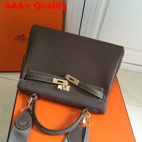 Hermes Kelly 32 Coffee Togo Leather Replica