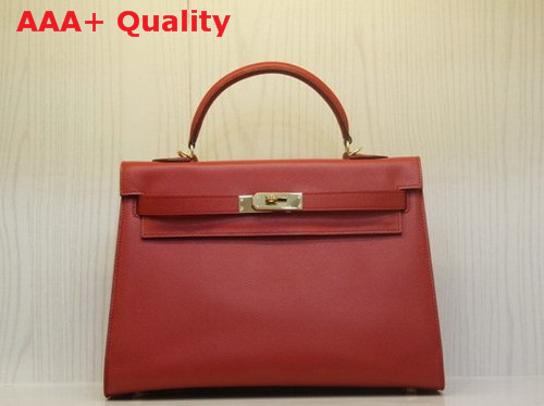 Hermes Kelly 32 Epson Leather Red Replica