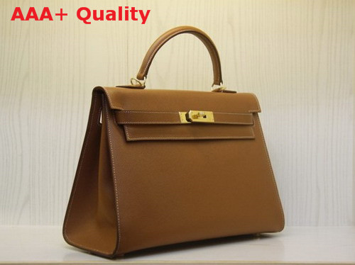 Hermes Kelly 32 Tan Epson Leather Replica