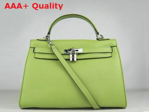 Hermes Kelly 32 in Green Togo Leather Replica