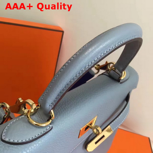 Hermes Kelly 32 Light Blue Togo Leather Replica