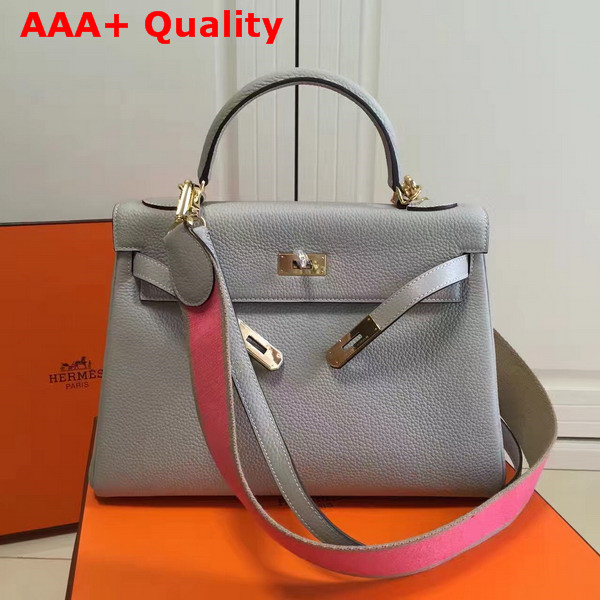 Hermes Kelly 32 Light Grey Togo Leather Replica