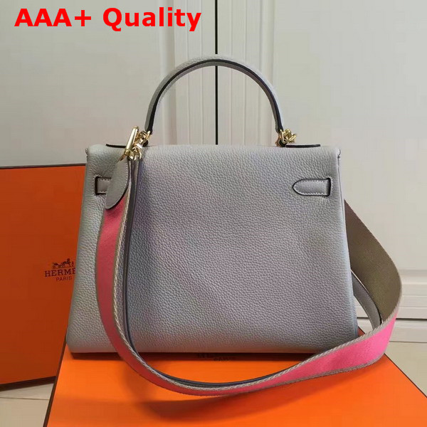 Hermes Kelly 32 Light Grey Togo Leather Replica