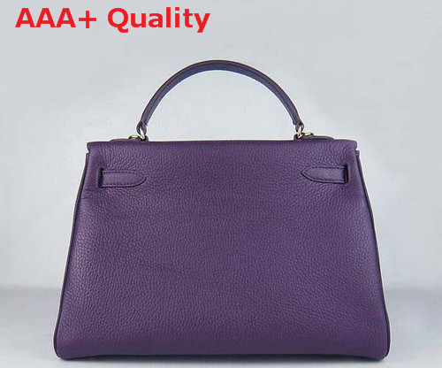 Hermes Fake Hermes Kelly 32 Purple Leather Gold Hardware Replica