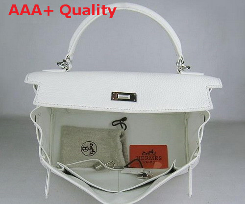 Hermes Kelly 32 White Silver Replica