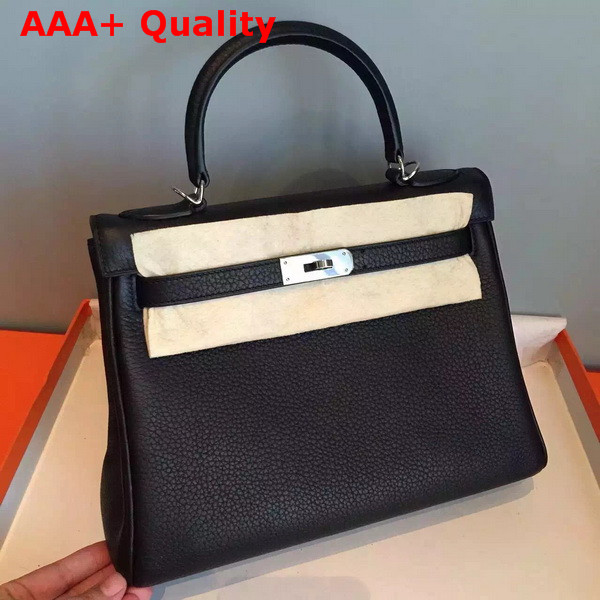 Hermes Kelly 32 in Black Original Leather Replica