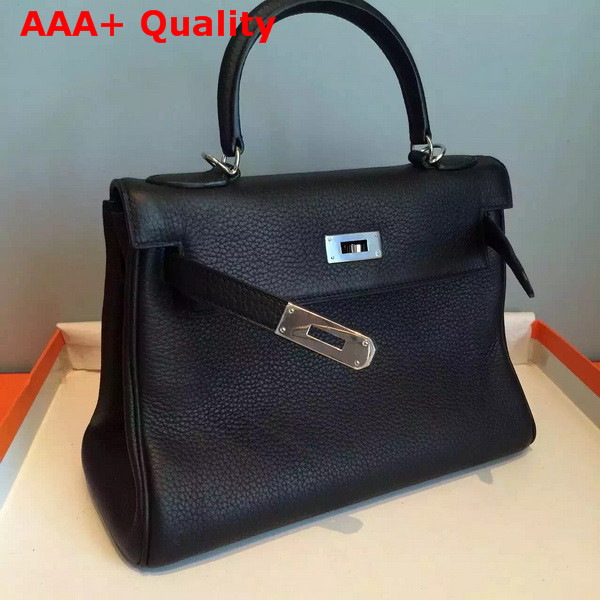 Hermes Kelly 32 in Black Original Leather Replica