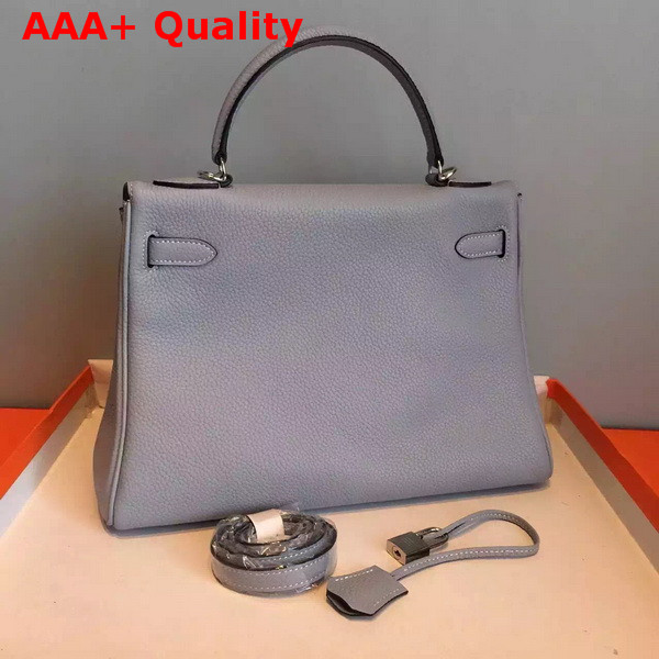 Hermes Kelly 32 in Light Blue Original Leather Replica