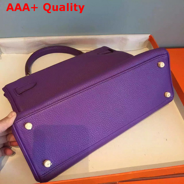 Hermes Kelly 32 in Purple Original Leather Replica