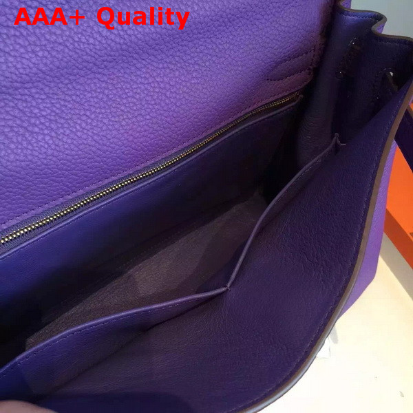 Hermes Kelly 32 in Purple Original Leather Replica