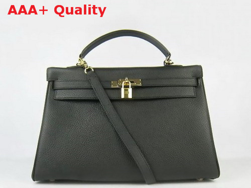 Hermes Kelly 35 Black Gold Replica