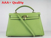 Hermes Fake Hermes Kelly 35 In Green Togo Leather Replica