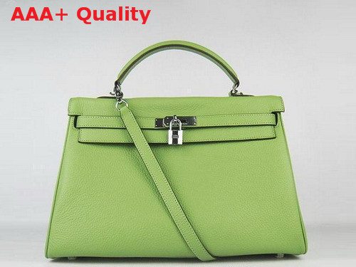 Hermes Kelly 35 Green Silver Replica