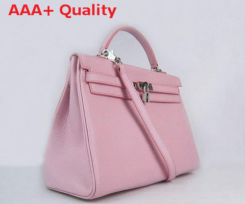 Hermes Fake Hermes Kelly 35 In Pink Real Leather Replica